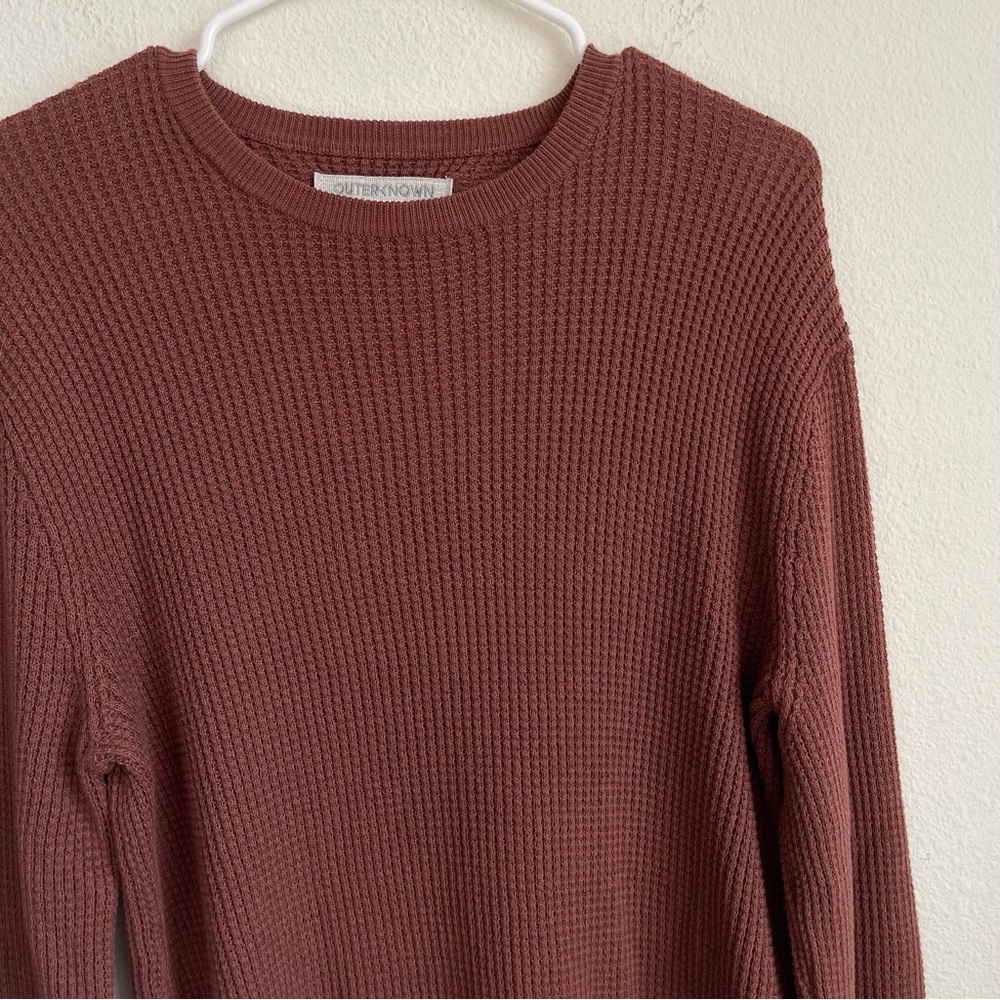 Outerknown Zephyr Waffle Pattern Pullover Sweater